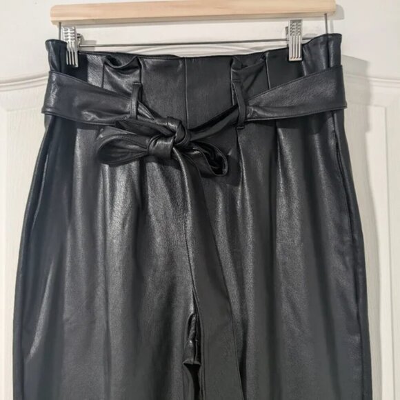 Commando | Faux Leather Paperbag Pants In Black - Picture 7 of 10
